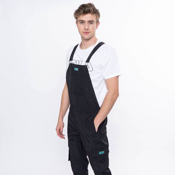 Fila Nohavice Panske Čierne - Roger Dungaree Vypredaj - Slovakia 54697-MGXE